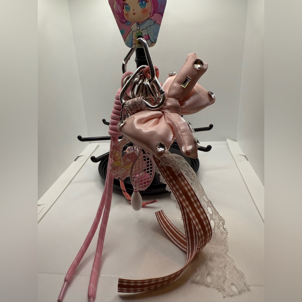 Pink Bow Handbag/Phone Charm